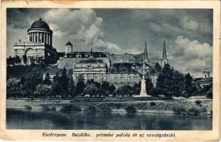 1939 Esztergom, Bazilika, prímási palota és az országzászló (fl)