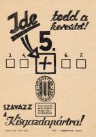 1945 6 db kisgazda választási propaganda röplap