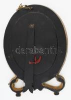 cca 1900, Murano üveg mikromozaik díszítéses asztali tükör. Rendkívül gazdag mikromozaik kamillamint...