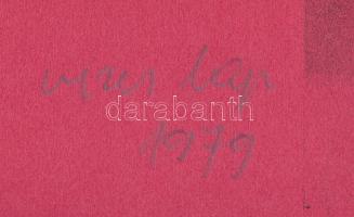 Veszely Ferenc (1945-): Vizes lap. Ofszet-litográfia, papír, jelzett és számozott (48/50). Az 1979-b...