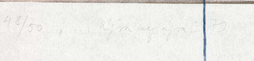 Szabados Árpád (1944-2017): Újra meg újra. Ofszet-litográfia, papír, jelzett és számozott (48/50). A...