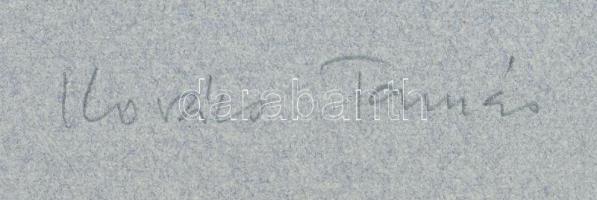 Kovács Tamás (1942-1999): Portré II. Ofszet-litográfia, papír, jelzett és számozott (48/50). Az 1979...