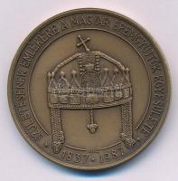 Kelemen Kristóf (1922-2001) 1987. "MÉE / Erzsébet királyné születésének emlékére" bronz em...