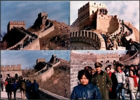 Kínai utazás képei (a nagy fal és más látványosságok), 12 db színes fotó, 17,5x12,5 cm