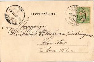 1902 Nyergesújfalu, Nyerges-Újfalu; Római katolikus templom. Kardos Dezső kiadása (fa)