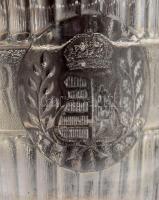 Emlékpohár, Éljen a magyar felirattal, cca 19. sz. vége, kopással, m: 10 cm