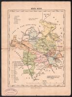cca 1880-1900 Arad megye és Békés megye térképe (2 db), Bp., Méhner Vilmos / Franklin-Társulat, szak...