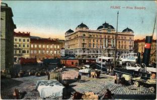 Fiume, Rijeka; Riva Szapáry / quay (ragasztónyom / glue marks)