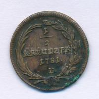 1781B 1/2kr Cu "II. József" T:VF Huszár: 1897., Unger III.: 1338.a
