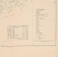 cca 1857-1859 Comitat Trencsin (Trencsény vármegye) térképe, kőnyomatos térkép, 44×39 cm