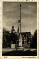 1942 Kassa, Kosice; Dóm az Országzászlóval / cathedral, Hungarian flag (fa)