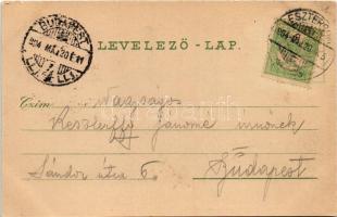 1904 Esztergom, Főoltár a vártemplomban, belső. Strompf Ignác kiadása (EK)