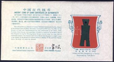 Kína/Hadakozó Államok korszaka/Chu tartomány ie.475-221. Lapátpénz "SHU" bevéséssel replik...