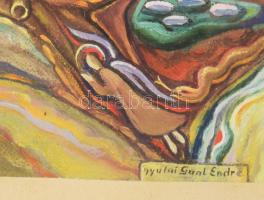 Gyulai Gaál Endre (1904-1991): Apró dolgok. Vegyes technika, papír. Jelzett. Üvegezett fakeretben. 2...