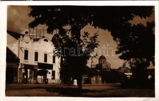 1938 Párkány, Stúrovó; Hontmegyei bank, Bernstein (?) Árpád üzlete, Machaty / bank, shops