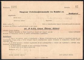 1941-1947 3 db fejléces számla, Magyar Telefonhírmondó, Ördög és Markovits, stb.