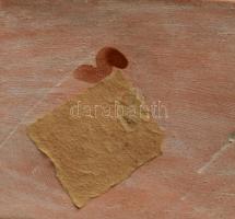 Macival játszó gyermek, mázas kerámia, jelzett, m: 15 cm