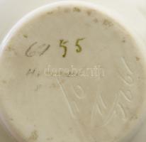 1926 Virágmintás váza, jelzett, m: 11,5 cm