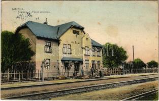 1938 Muzsla, Muzla; vasútállomás / railway station (fl)