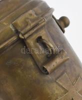 Antik templomi persely, kis sérüléssel, m: 24 cm