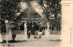 1910 Kovácspatak, Kovacov; Vendéglő. Wallfisch S. kiadása / restaurant (EK) + "POSTAI ÜGYN."