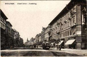 1921 Budapest VIII. József körút, villamos, üzletek (EK)