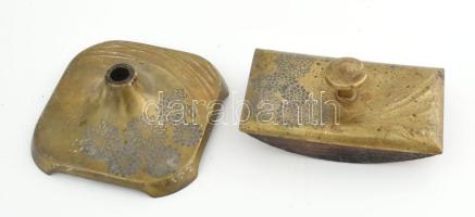 Szecessziós 6 részes bronz íróasztali szett, 1907-es dátummal, német