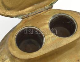 Szecessziós 6 részes bronz íróasztali szett, 1907-es dátummal, német