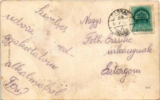 1941 Farnad, Farná; Fő utca, evangélikus templom / main street, Lutheran church (Rb)