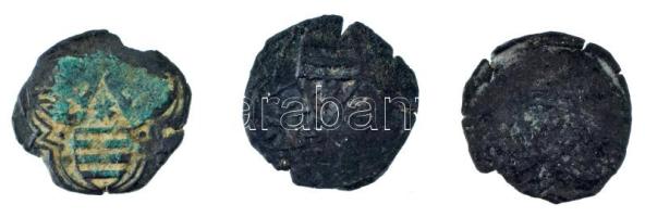 1440-1441. Denár Ag "I. Ulászló" (3x) (0,47g/0,24g/0,40g) T:VF-F patina
Hungary 1440-1441...