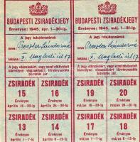 1919-1957 több mint 50 db élelmiszerjegy, közellátási jegy