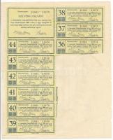 Veszprém 1932. "A Veszprémi Takarékpénztár Részvénytársaság" 10db részvénye egyben, összes...