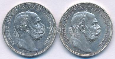 1913KB 2K Ag "Ferenc József" (2x) T:AU,XF kis patina Adamo K6