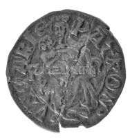 1498-1503. Denár Ag "II. Ulászló" (0,48g) T:VF patina, látványos repedések, kitörés Hungary 1498-1503. Denar Ag "Wladislaus II" (0,48g) C:VF patina, spectacular cracks Huszár: 809., Unger I.: 644.a