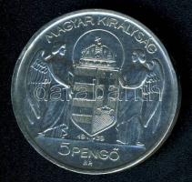 1939. 5P Ag "Horthy balra" T:2 k. ph