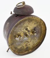 Junghans vekkeróra, Rude József Rozsnyó órás és ékszerész reklámjával, m: 16 cm