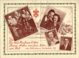 1938 Amerikai öregcserkész újévi üdvözlő