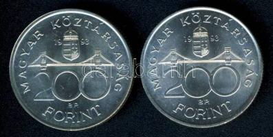1993. 200Ft Ag "MNB" (2x) T:BU,2