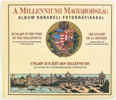 A Milleniumi Magyarország. Album korabeli fotográfiákkal. Budapest, 1998, Kossuth Kiadó. Kiadói illusztrált kartonált papírkötés, számos fekete-fehér fotóval illusztrálva, magyar, angol, német és francia nyelven. Jó állapotban.