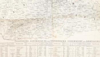 cca 1840 A katonai határőrvidék rézmetszetű térképe vászonra kasírozva 64x41 cm