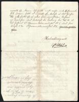 1904 Weipert, Gustav Fükert Gewehr-Fabrik üzleti levele vadászt ábrázoló illusztrációval, ragasztott