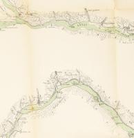 ca 1890 [A Duna szoros térképe szabályozási tervekkel] Die Donaustrecke von Báziás bis Turnu Severin...
