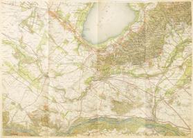 ca 1890 A Fertő tó környékének térképe / Map of the Neusiedler see area (Burgenland) 65x45 cm