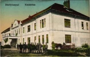 Bánffyhunyad, Huedin; Kórház, osztrák-magyar katonák csoportja. Fogyasztási szövetkezet kiadása / hospital, group of K.u.K. soldiers (EK)