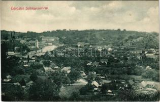 Szilágycseh, Cehu Silvaniei; látkép. Krémer Ignác kiadása / general view (EK)