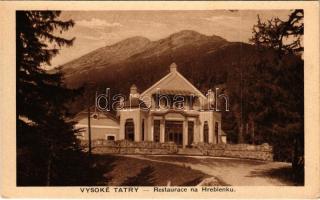 Tátra, Magas-Tátra, Vysoké Tatry; Tarajkai kioszk, kávéház és étterem / Restaurace na Hrebienku / restaurant and café at Hrebienok