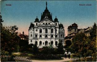 Kassa, Kosice; Nemzeti színház. Vasúti levelezőlapárusítás 34. sz. 1918. / theatre (EK)