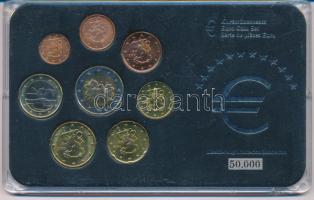 Finnország 1999-2006. 1c-2E (8xklf) forgalmi emlékérme összeállítás műanyag dísztokban T:UNC,AU Finland 1999-2006. 1 Cent - 2 Euro (8xdiff) commemorative coin set in plastic case C:UNC,AU