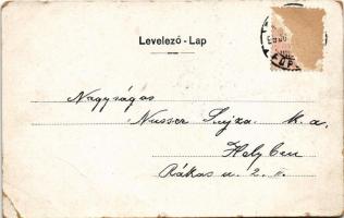 1899 (Vorläufer) Budapest V. Pesti rakpart, piac, Gellérthegy és Citadella a háttérben. St. Tietze k...