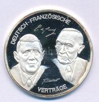 Németország DN "Deutsch - Französische Vertrage / Einigkeit und Recht und Freiheit... Wendepunkte Deutscher Geschichte" Ag emlékérem kapszulában (8,36g/0.999) T:PP patina Germany ND "Deutsch - Französische Vertrage / Einigkeit und Recht und Freiheit... Wendepunkte Deutscher Geschichte" Ag commemorative medallion in capsule (8,36g/0.999) C:PP patina